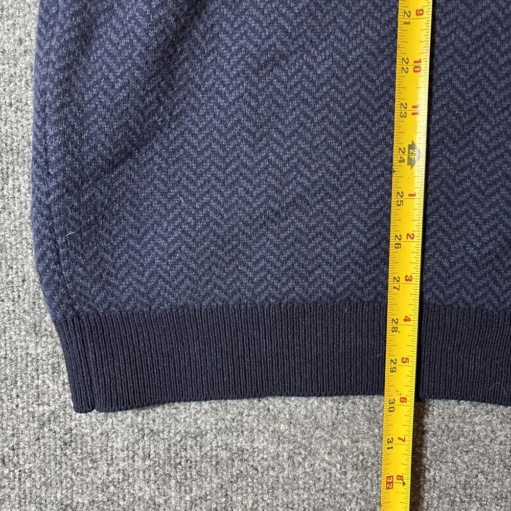 LL Bean 100% Lambs Wool Blue V neck Sweater Vest Mens XL Tall - Picture 5 of 6